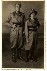Hugo Pratt with his father, 1941